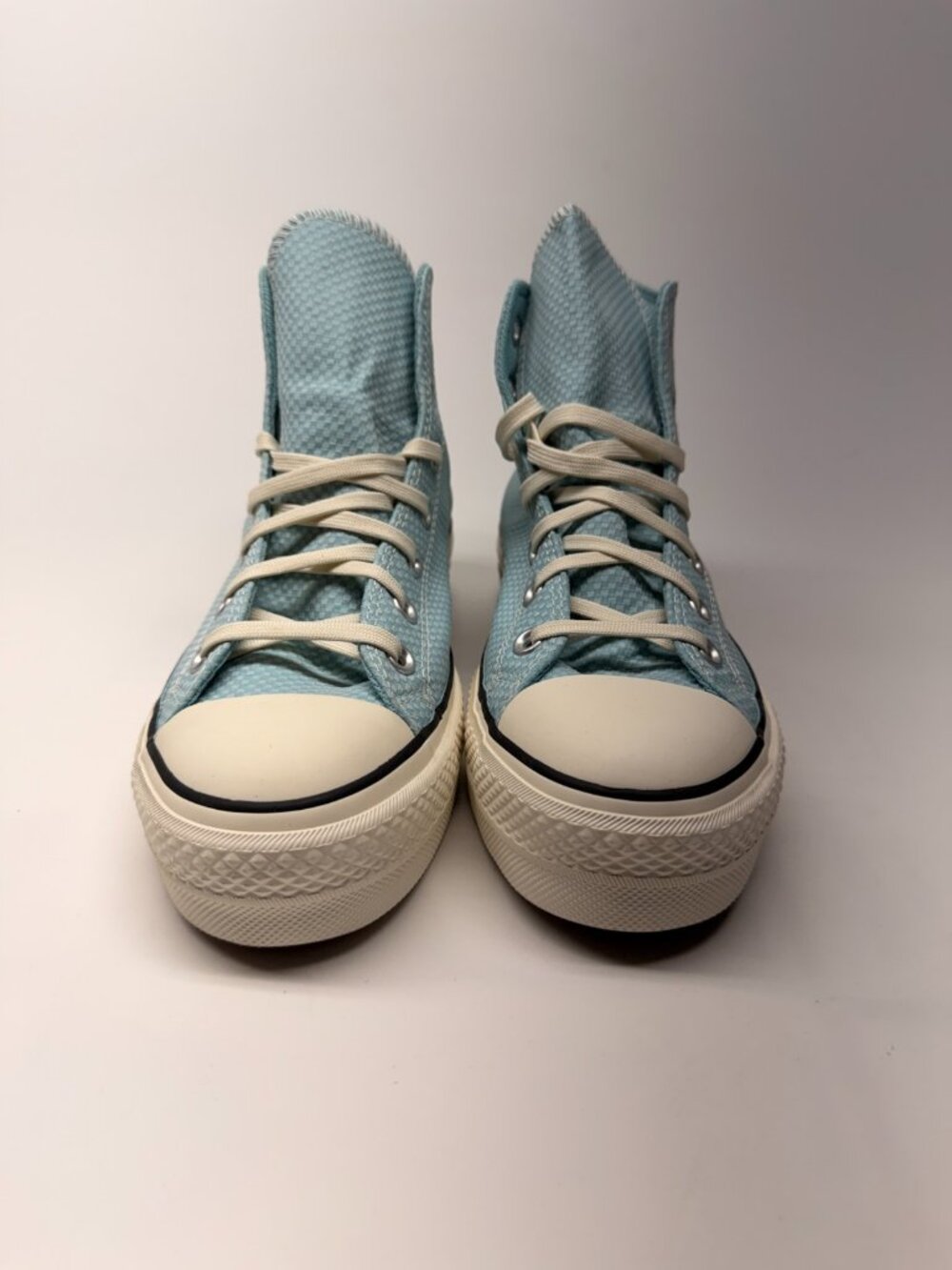 Converse Women's Chuck Taylor All Star Lift Checkered Infinity pool Blue Sz 9 - Picture 4 of 8